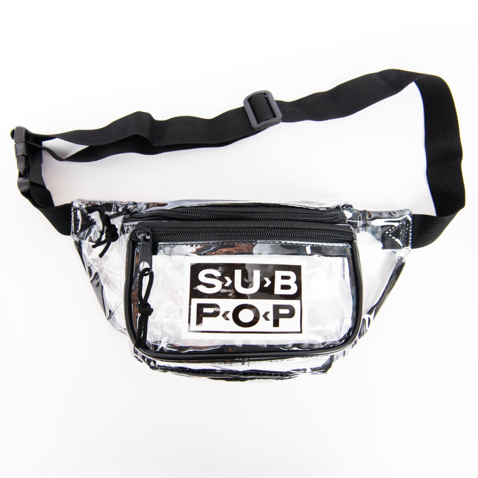 Fanny Pack Black Logo Clear