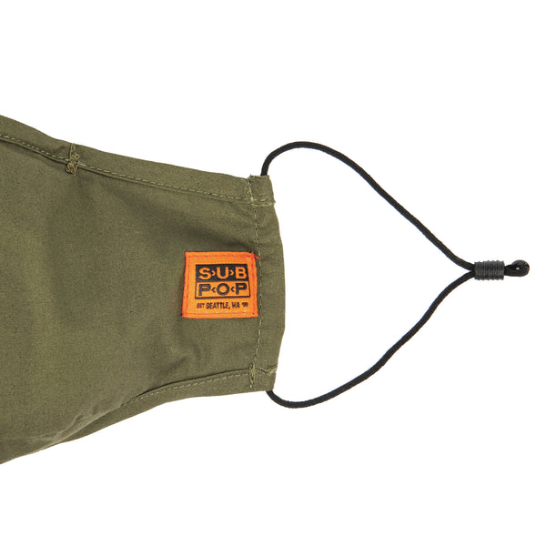 Sub Pop Face Mask in Olive